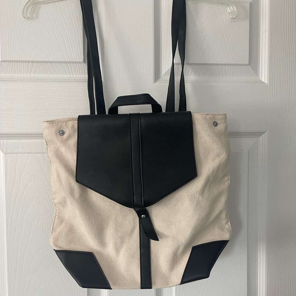 Deux Lux Black and Cream Modern Backpacks